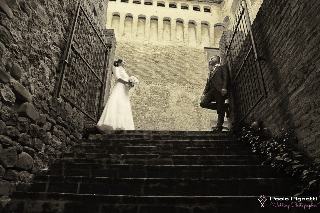 Wedding Sposi Scalinata Castello